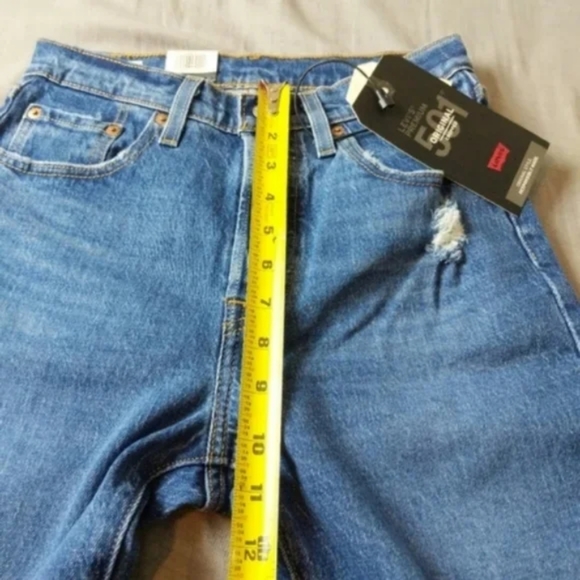 Levi's 501 Crop High Rise Jeans Charleston - Picture 4 of 8